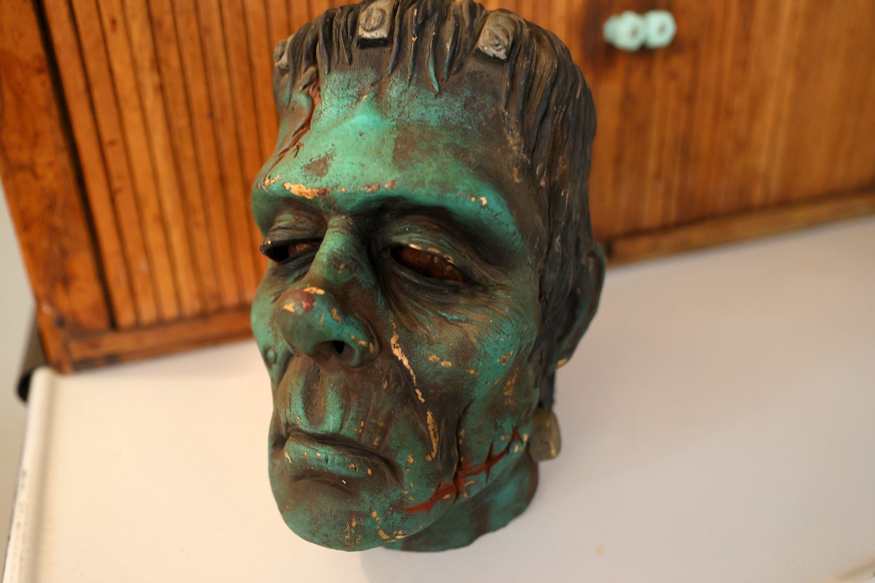 Halloween enthusiast keeps permanent themed display